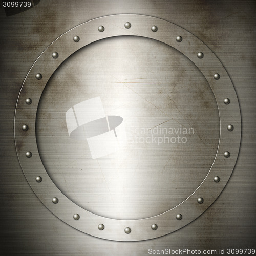 Image of Old brushed Steel round frame