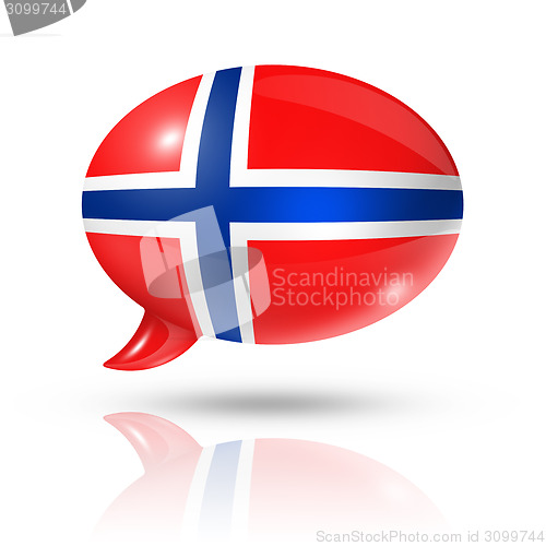 Image of Norwegian flag speech bubble