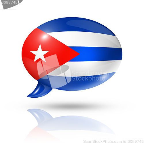 Image of Cuban flag speech bubble