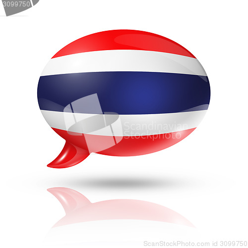 Image of Thai flag speech bubble