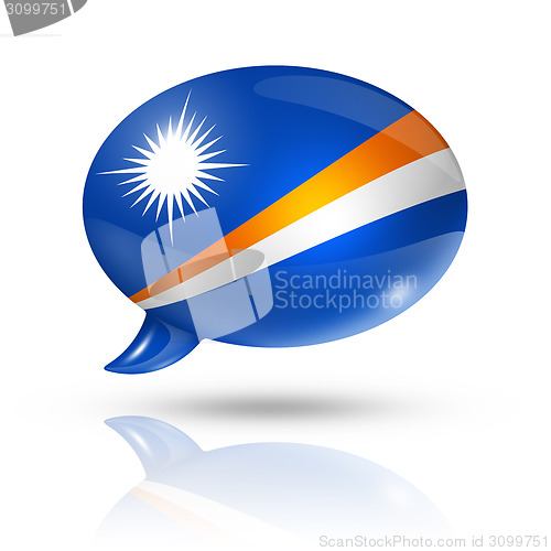 Image of Marshall Islands flag speech bubble
