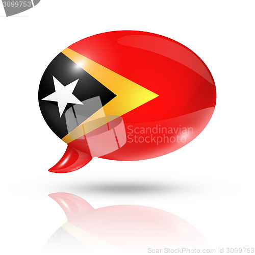 Image of East Timor flag speech bubble