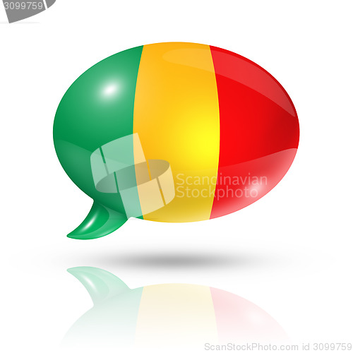 Image of Malian flag speech bubble