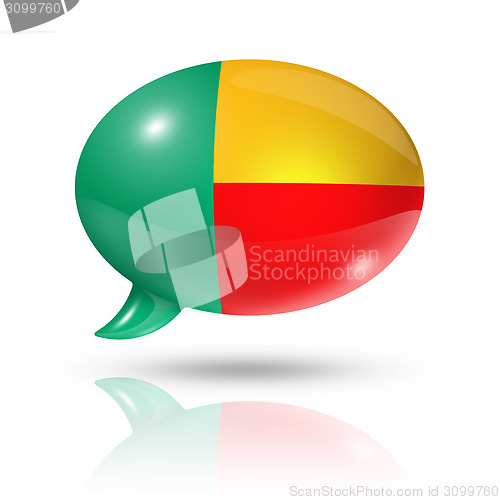 Image of Beninese flag speech bubble