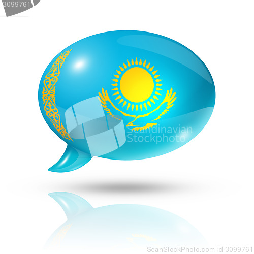 Image of Kazakhstan flag speech bubble