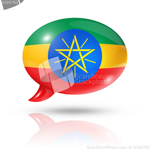Image of Ethiopian flag speech bubble