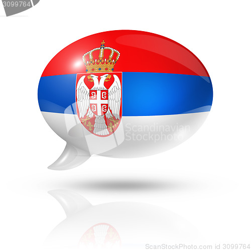 Image of Serbian flag speech bubble