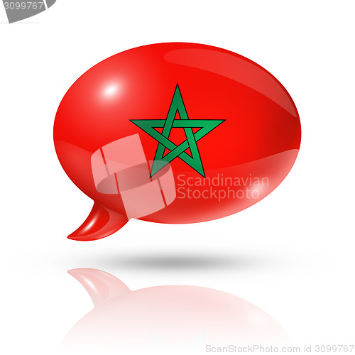 Image of Moroccan flag speech bubble