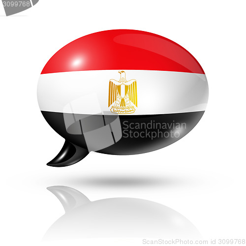 Image of Egyptian flag speech bubble