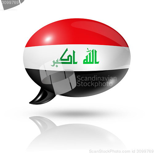 Image of Iraqi flag speech bubble