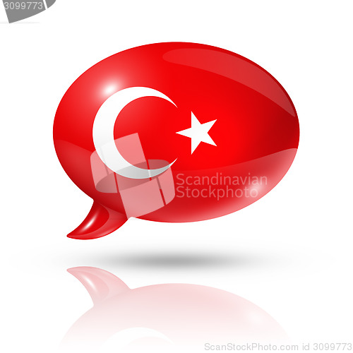 Image of Turkish flag speech bubble