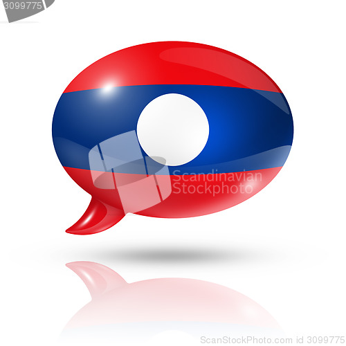 Image of Laotian flag speech bubble