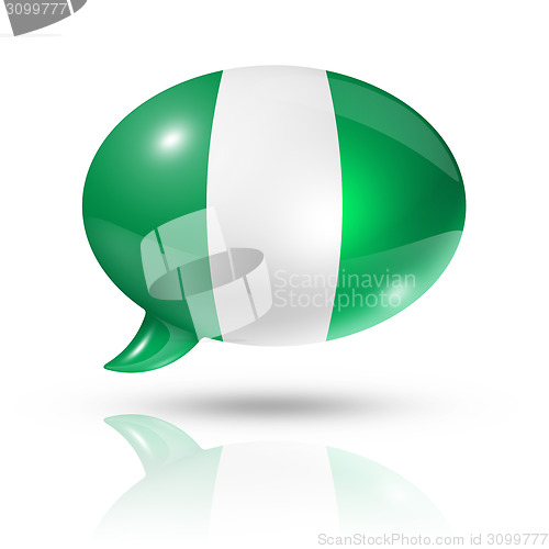 Image of Nigerian flag speech bubble