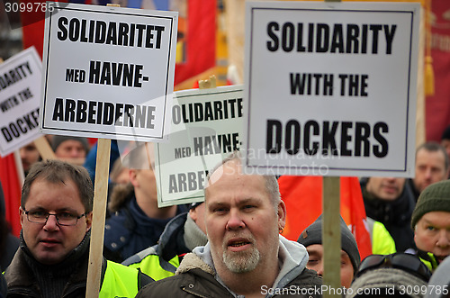 Image of Dockers protest at Port of Oslo