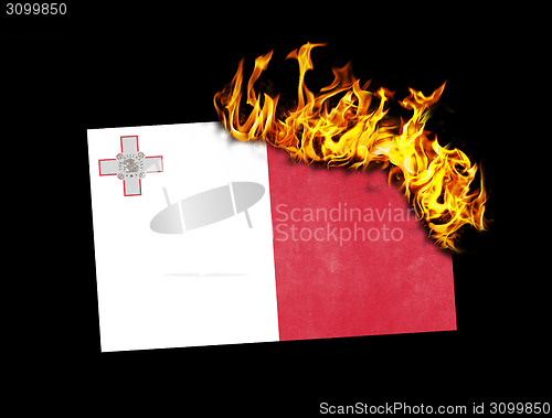 Image of Flag burning - Malta