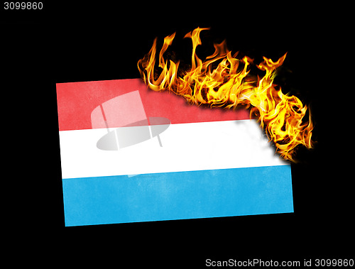 Image of Flag burning - Luxembourg