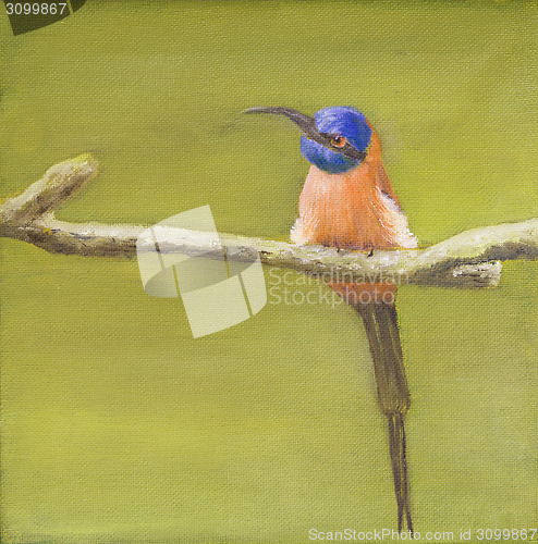 Image of Painting of carmine bee eater