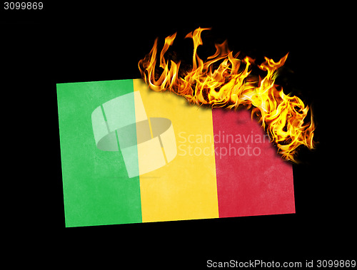 Image of Flag burning - Mali