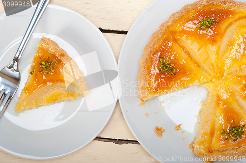 Image of fresh pears pie dessert cake 