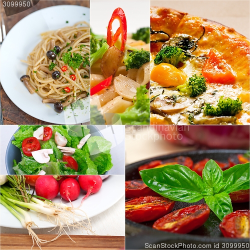 Image of healthy Vegetarian vegan food collage