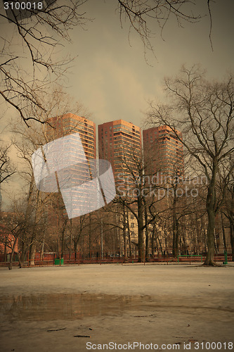 Image of Springtime in Moscow. Park "Dubki"