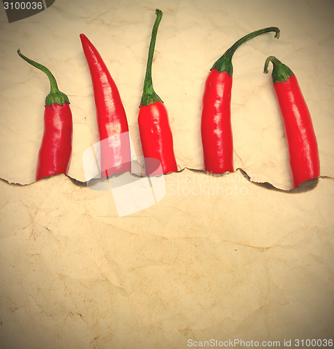 Image of fiery red chili peppers