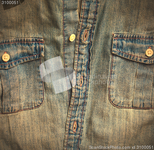 Image of denim shirt with pockets