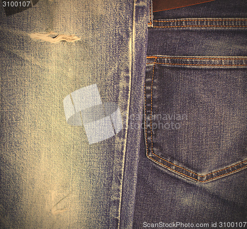 Image of vintage jeans background