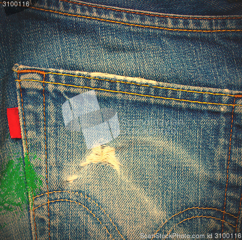 Image of pocket jeans, close up