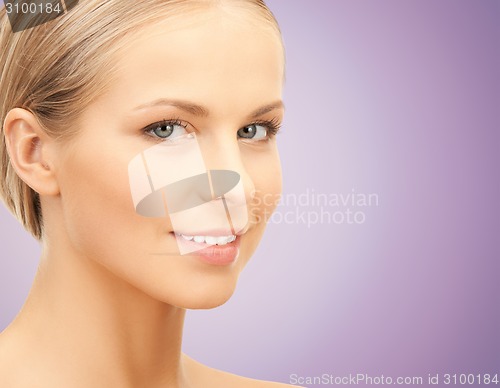 Image of beautiful young woman face