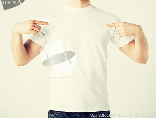 Image of man in blank t-shirt