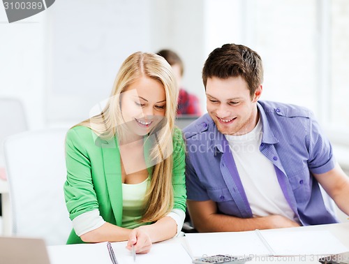 Image of students doing mathematics at school