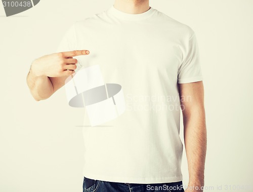 Image of man in blank t-shirt