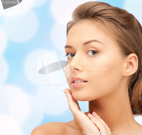Image of beautiful young woman face