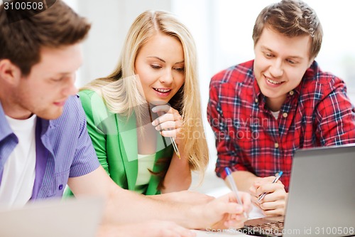 Image of group of students studying at school