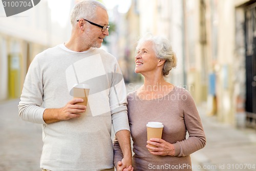 Image of senior couple on city street