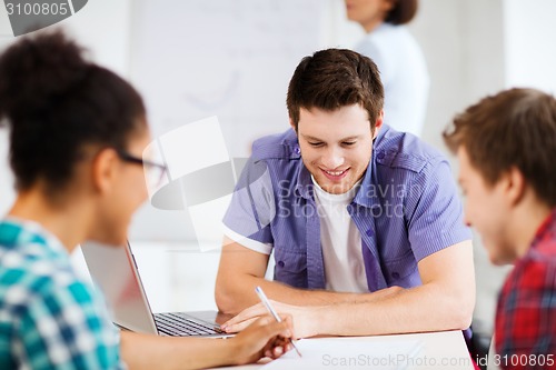 Image of group of students studying at school