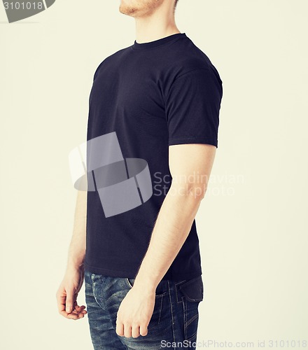 Image of man in blank t-shirt