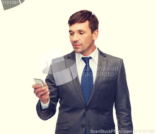 Image of buisnessman with smartphone