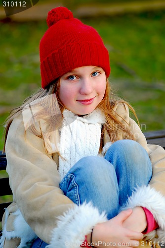 Image of Girl on bench