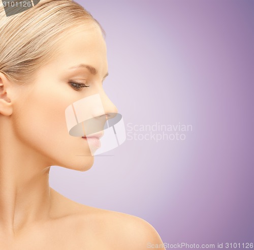 Image of beautiful young woman face