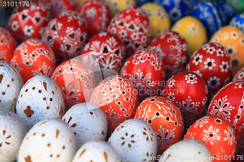 Image of czech easter eggs background