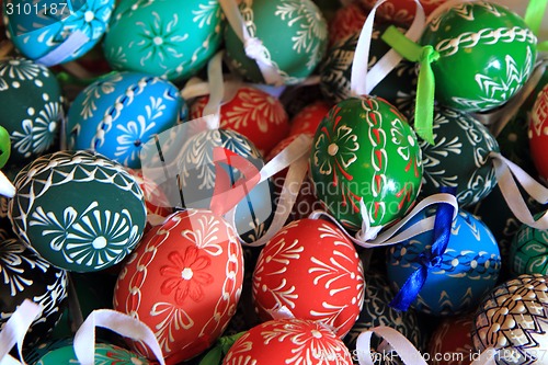 Image of czech easter eggs background
