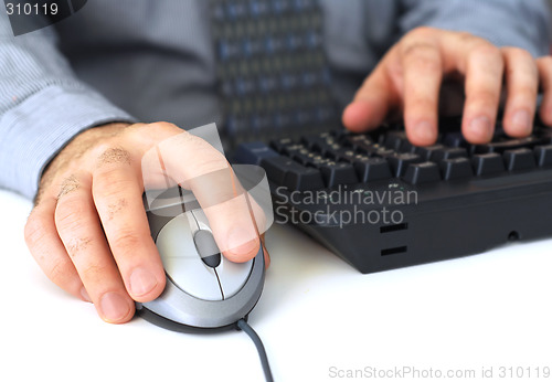 Image of Working on computer