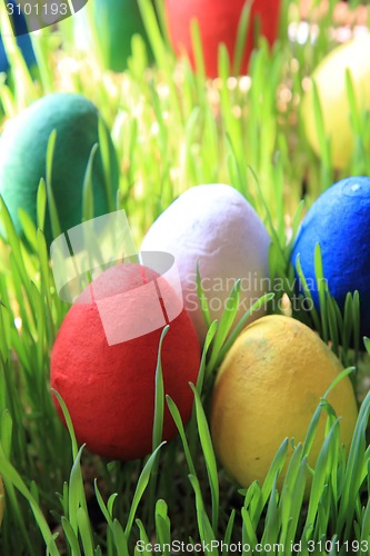 Image of czech easter eggs background