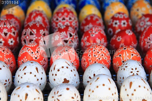 Image of czech easter eggs background