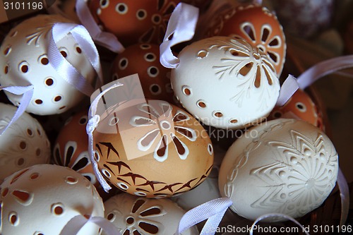 Image of czech easter eggs background