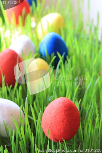 Image of czech easter eggs background