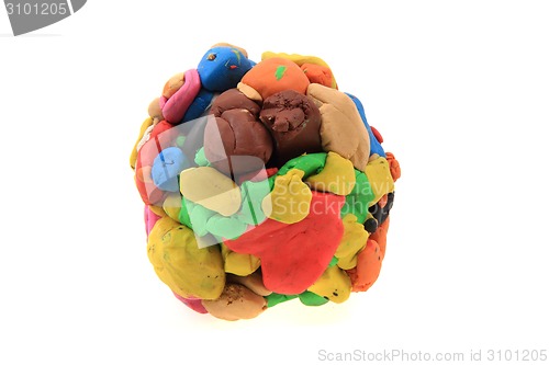 Image of color plasticine sphere 