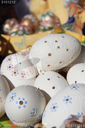 Image of czech easter eggs background